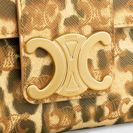 MEDIUM CELINE VICTOIRE BAG IN TRIOMPHE CANVAS WITH LEOPARD PRINT LEOPARD - Image 4